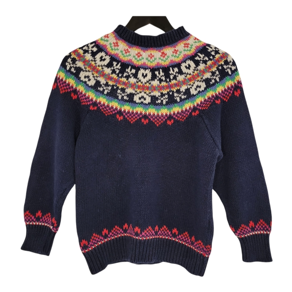 Vintage Brettons Women's Colorful Fair Isle Knit Sweater